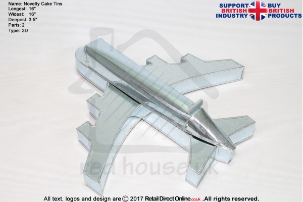 3D Aeroplane | Novelty Shape | Cake Baking Tins and Pans | 3" Deep