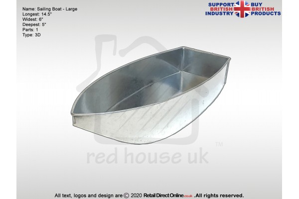 3D Sailing Boat Large | Novelty Shape | Cake Baking Tins and Pans | 5" Deep