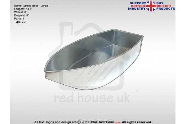 3D Speed Boat Large | Novelty Shape | Cake Baking Tins and Pans | 5" Deep