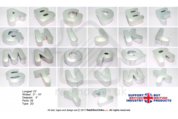 Alphabet A To Z | Novelty Shape | Cake Baking Tins and Pans | 3" Deep