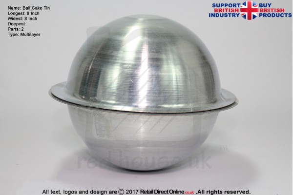 Ball | Bobbies | Sphere | Football | Pregnant Belly | Size 8 Inch | Novelty | Cake Baking Tin