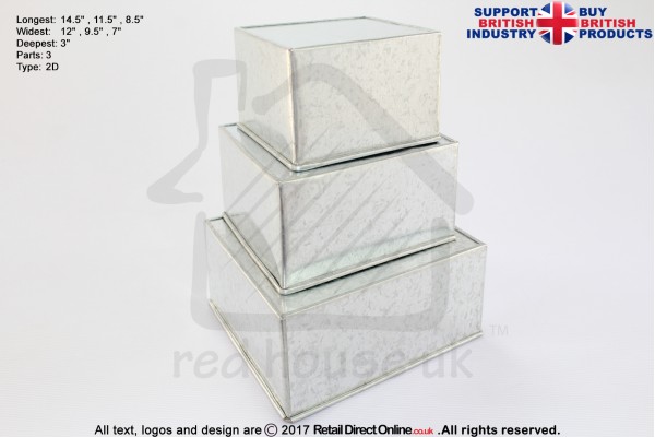 Diamond Large Cake Baking Tin | 3" Deep | Size 8.5", 11.5", 14.5" | 3 Tiers | Hand Made