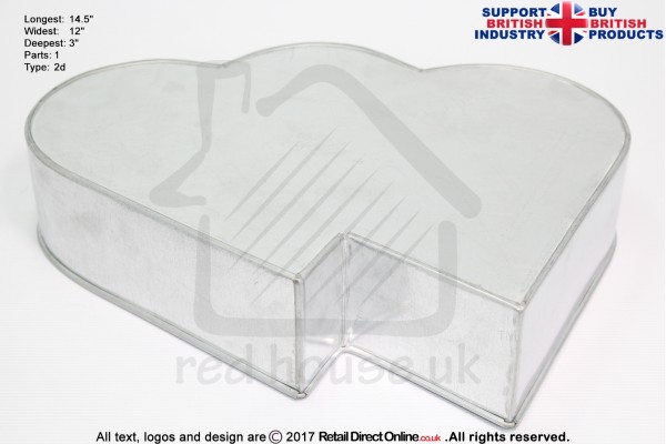 Double Heart Cake Baking Tin | 3" Deep | Hand Made