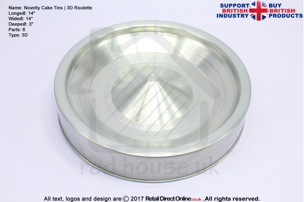 3D Roulette | Novelty Shape | Cake Baking Tins and Pans | 3" Deep