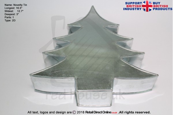 Christmas Tree Single | Novelty Shape | Cake Baking Tins and Pans | 3" Deep