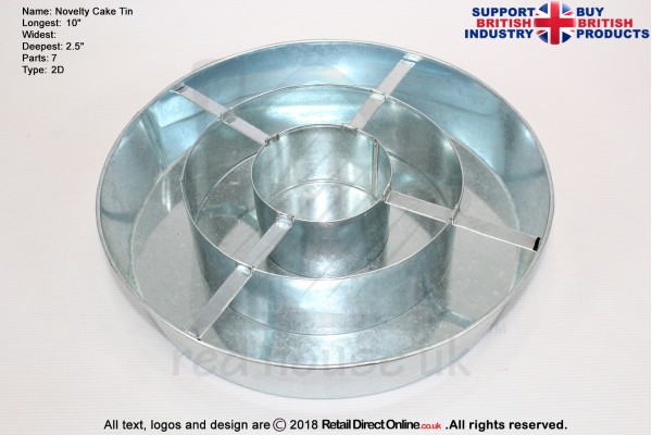 Checkered Round Tin | 10 Inch | Novelty Shape | Cake Baking Tins and Pans | 3" Deep