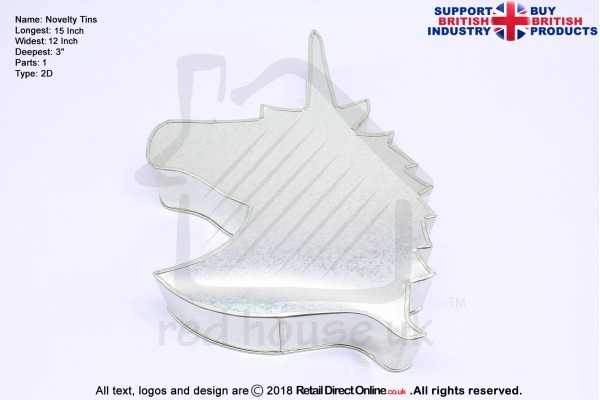 Unicorn | Novelty Shape | Cake Baking Tins and Pans | 3" Deep