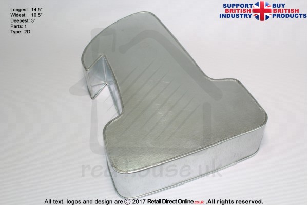 Special Size Large Number 1 | Round Corner | Novelty Shape | Cake Baking Tins and Pans | 3" Deep