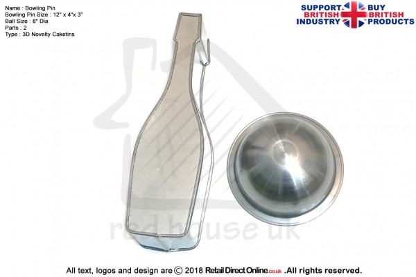 Bowling Pin With 8 inch Ball | Novelty Shape | Cake Baking Tins and Pans | 3" Deep