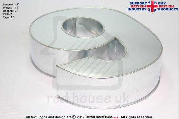 Large Number 0 To 9 Set | Novelty Shape | Cake Baking Tins and Pans | 3" Deep | Zero To Nine