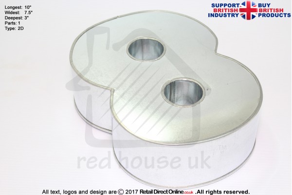 New Small Number 8 | Novelty Shape | Cake Baking Tins and Pans | 3" Deep | Eight