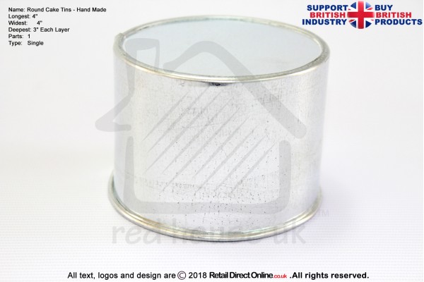 Round Cake Baking Tin | 3" Deep | Size 4 " | Hand Made