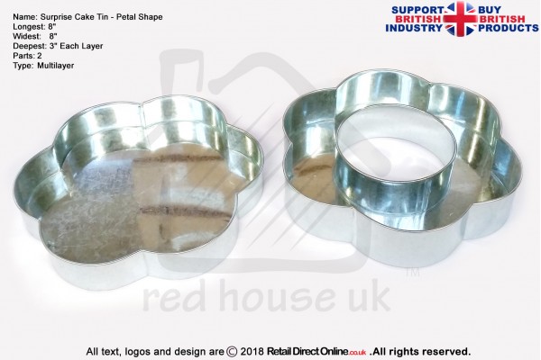 Surprise Petal Shape | 8 Inch | 2 Parts | Cake Baking Tins