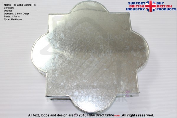 Tile Cake Baking Tin | 3" Deep | Single