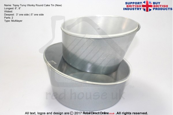New Topsy Turvy Round Baking Tins Pans | 6 8 " | 3 Tiers Multilayer | Cake Decorating Craft 
