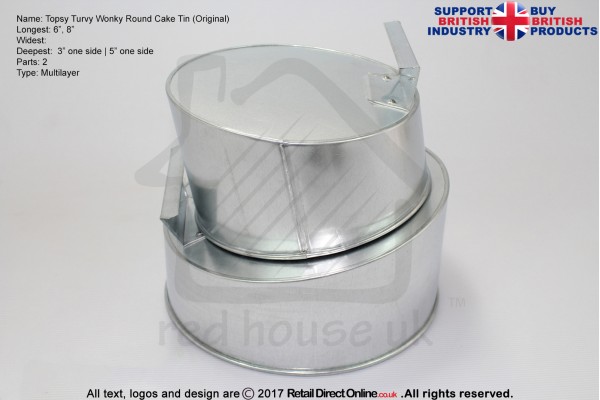 Topsy Turvy Round Baking Tins Pans | 6 8 " | 2 Tiers Multilayer | Cake Decorating Craft