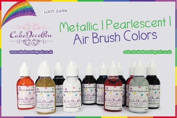 Black | Air Brush Colors | Black with Pearlised Gold Luster Gloss 20 ml | Water Based