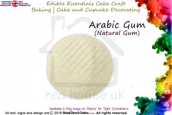 Arabic Gum | 50 grams | Edible Essentials Baking and Cake Decorating Craft