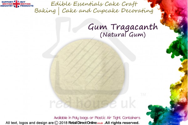 Gum Tragacanth | 50 grams | Edible Essentials Baking and Cake Decorating Craft