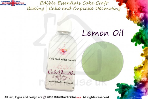 Lemon Oil | 50 ml | Edible Essentials Baking and Cake Decorating Craft