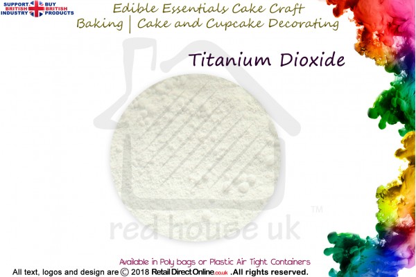 Titanium Di Oxide | 50 grams | Edible Essentials Baking and Cake Decorating Craft