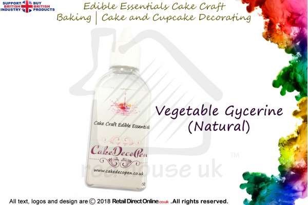 Vegetable Glycerine | 50 ml | Edible Essentials Baking and Cake Decorating Craft
