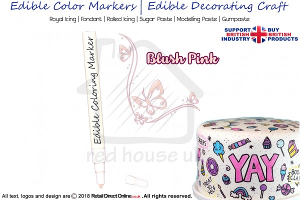 Cake Decorating Craft | Icing Pen | Icing Colouring Marker | Edible Painting Ink | Blush Pink