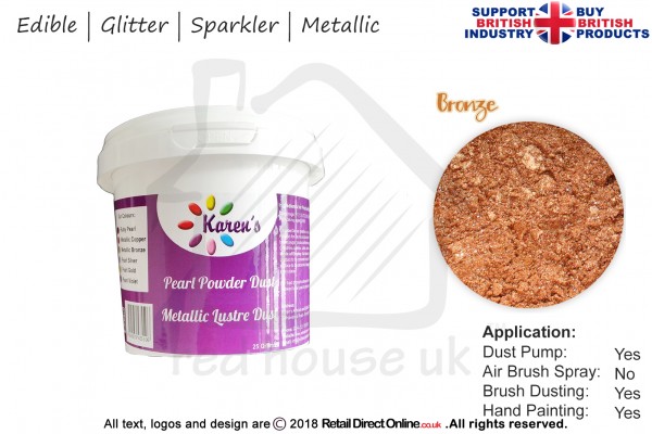Bronze | Glitter | Sparkler | Edible | 25 Gram Pot | Cake Decorating Craft