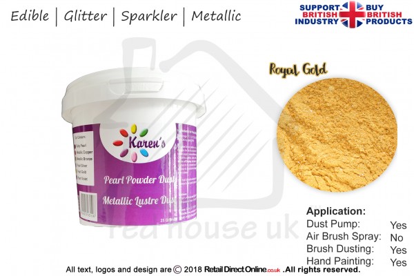 Royal Gold | Glitter | Sparkler | Edible | 25 Gram Pot | Cake Decorating Craft