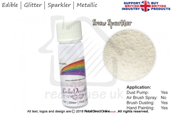 Baby Blue | Glitter | Sparkler | Edible | 4 Gram Tube | Cake Decorating Craft