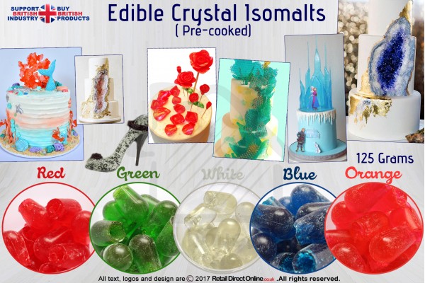 Spring Green | Isomalts | Edible Sugar Crystal Candy | Edible | 100 Grams | Cake Sugar Craft Artist Decorations