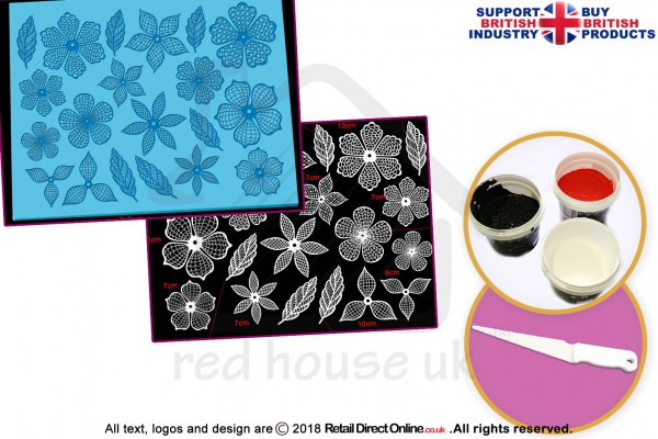 3D Floral Fantasy | Cake Lace Mats | Cake Decorating Starter Kit | Cake Decorating Craft Tool