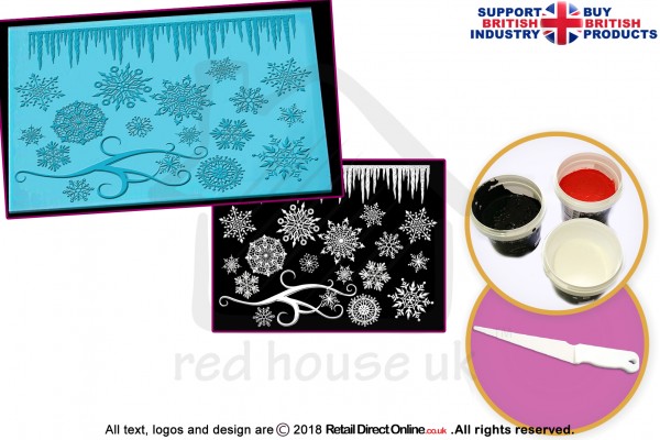 3D Frozen Crystals | Cake Lace Mat | Cake Decorating Starter Kit | Cake Decorating Craft Tool