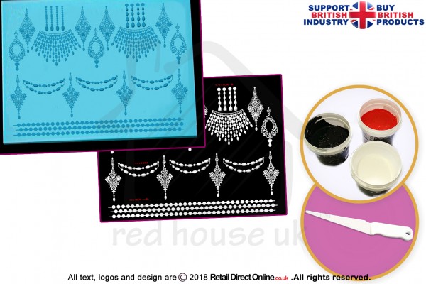 3D Necklace | Cake Lace Mat | Cake Decorating Starter Kit | Cake Decorating Craft Tool