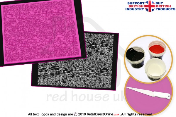 Alligator Mesh | Cake Lace Mat |  Cake Decorating Starter Kit | Cake Decorating Craft Tool