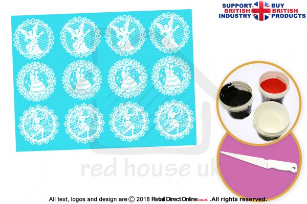 Angels | Cake Lace Mat | Cake Decorating Starter Kit | Cake Decorating Craft Tool