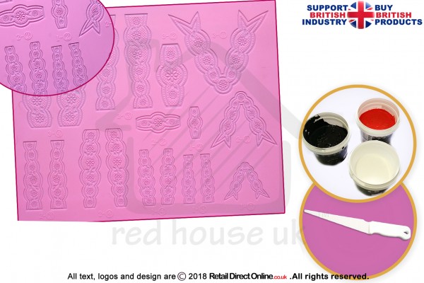 Bow Pink | Cake Lace Mat | Cake Decorating Starter Kit | Cake Decorating Craft Tool