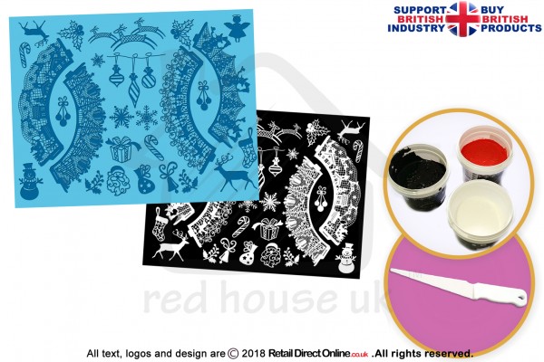 Christmas Carol | Cake Lace Mats | Cake Decorating Starter Kit | Cake Decorating Craft Tool