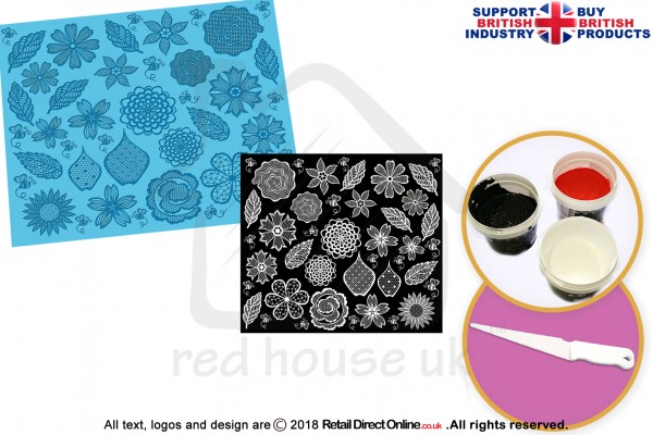 Floral Blossom | Cake Lace Mats | Cake Decorating Starter Kit | Cake Decorating Craft Tool