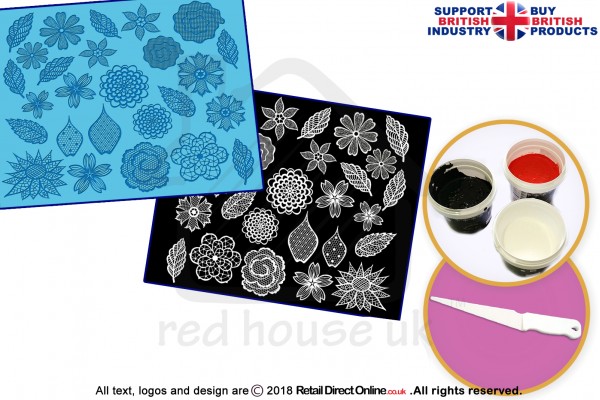 Floral Fantasy 2 | Cake Lace Mats | Cake Decorating Starter Kit | Cake Decorating Craft Tool