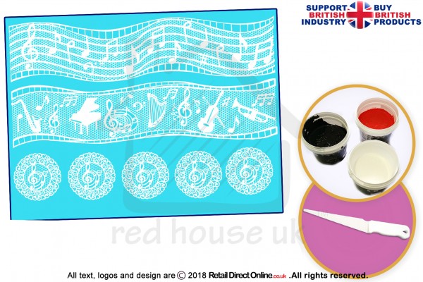 Musical Note | Cake Lace Mats | Cake Decorating Starter Kit | Cake Decorating Craft Tool