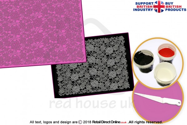 Rose Fabric | Cake Lace Mats | Cake Decorating Starter Kit | Cake Decorating Craft Tool