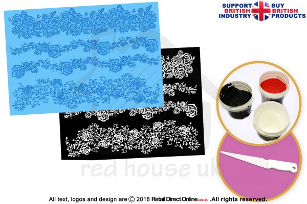 Roses Garland | Cake Lace Mats | Cake Decorating Starter Kit | Cake Decorating Craft Tool
