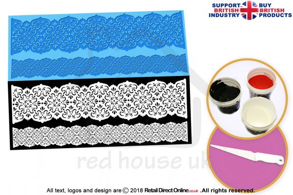 Tudor Rose Ribbon | Cake Lace Mats | Cake Decorating Starter Kit | Cake Decorating Craft Tool