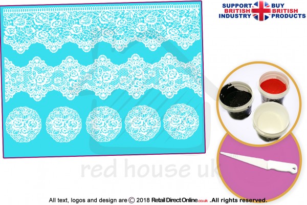 Victorian Rose | Cake Lace Mats | Cake Decorating Starter Kit | Cake Decorating Craft Tool