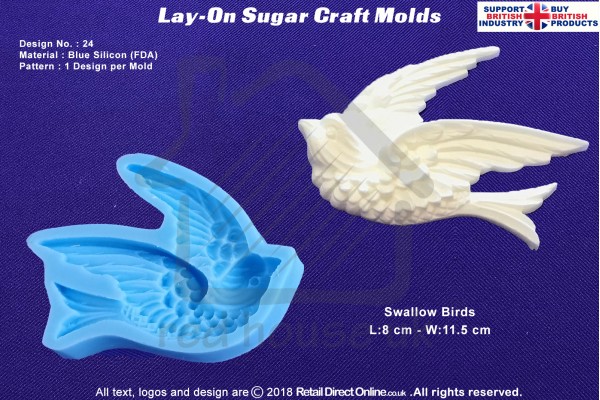 Design 24 | Lay-On Silicone Cake Molds | Deep Floral Roses | Wedding Cakes | Design | Sugar Cake Decorating Craft 