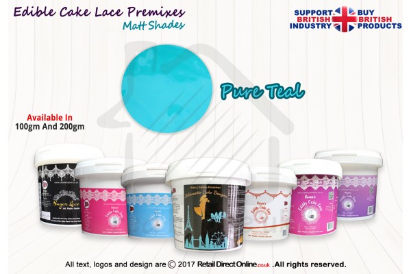 Pure Teal Colour | Edible Printing Ink colour | Natural Matt Shade | 100 Grams