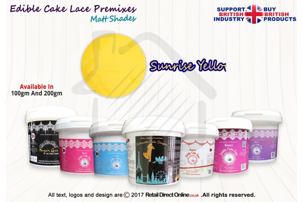 Sunrise Yellow Colour | Edible Printing Ink colour | Natural Matt Shade | 100 Grams