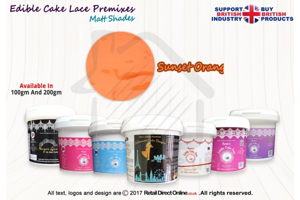 Sunset Orange Colour | Edible Printing Ink colour | Natural Matt Shade | 100 Grams