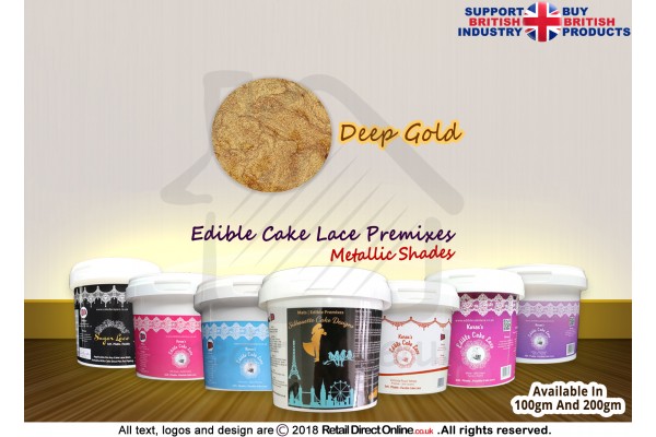 Deep Gold Colour | Edible Printing Ink Colour | Natural Metallic Shade | 100 Grams